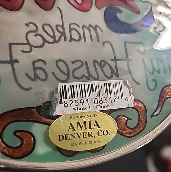 AMIA Sun Catcher Faux Stain Glass Oval Colorful "LOVE makes my House a Home" - Picture 4 of 4